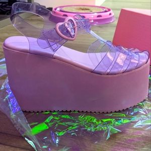 Sugar thrillz grape sugar rush jelly sandals size 7